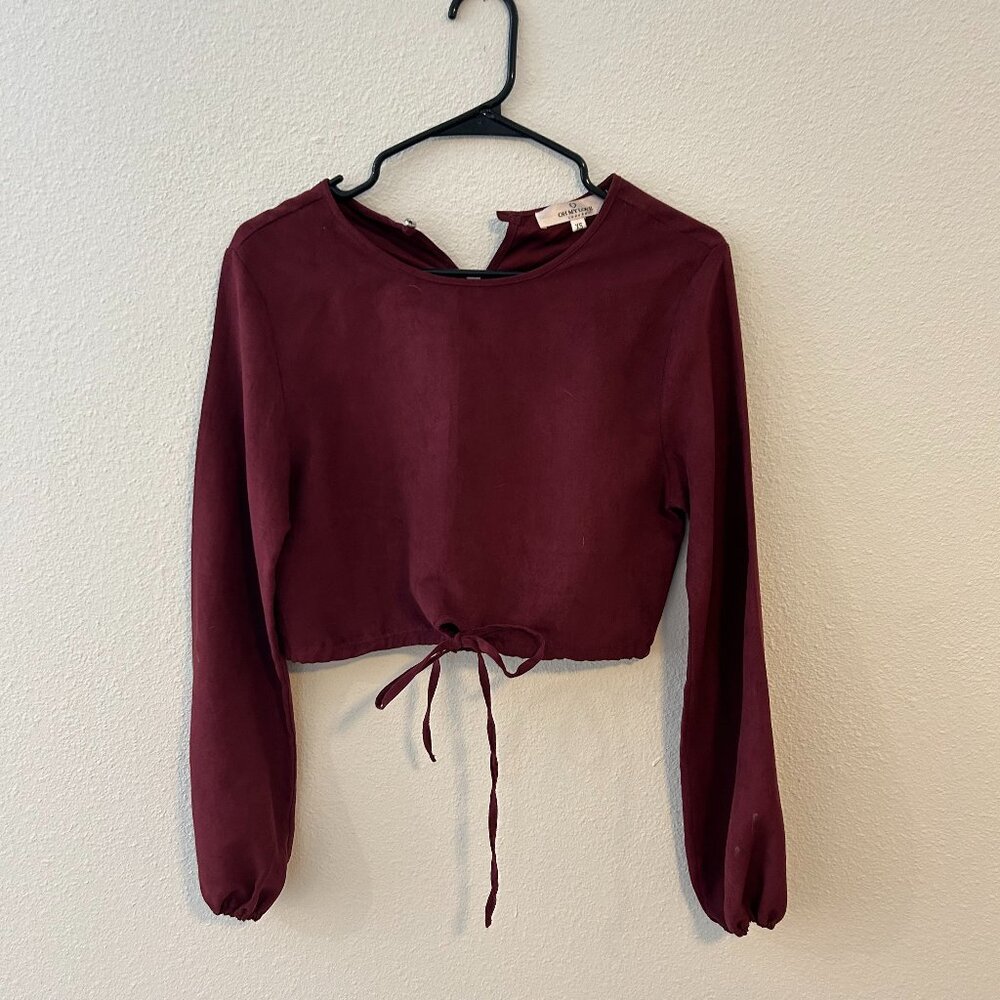 Burgandy Top Shop Two Piece Set